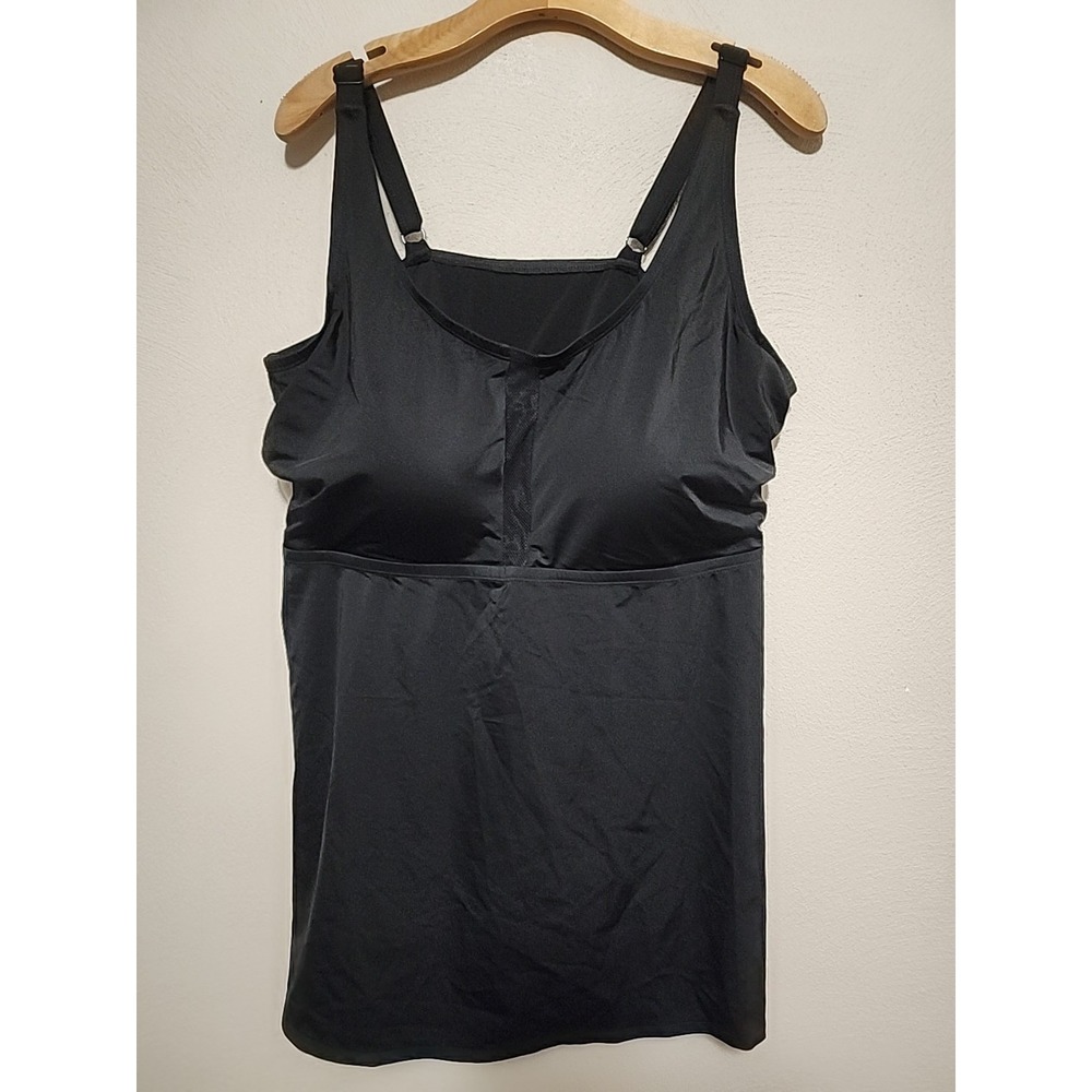 Swimsuits For All Black Takini Adjustable Strap Size 24 Separate